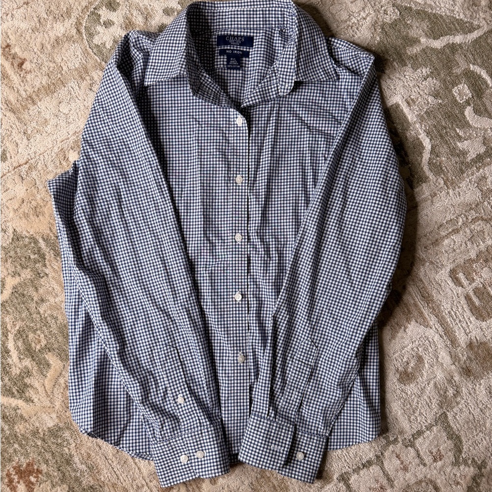 Brooks Brothers Navy Checkered Button Down Shirt